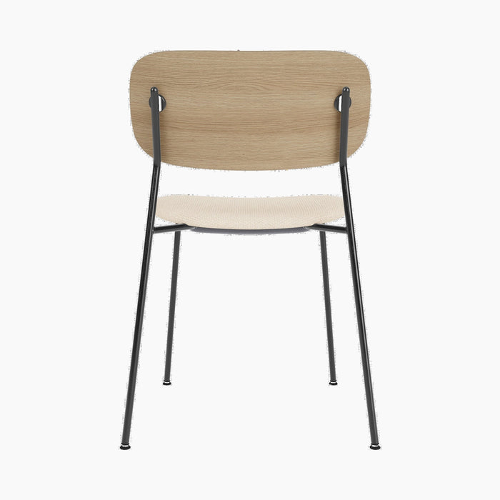 Co Dining Chair, upholstered seat, Black Frame - Logan Jasmin