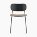 Co Dining Chair, upholstered seat, Black Frame - Logan Flint