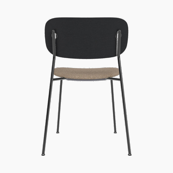 Co Dining Chair, upholstered seat, Black Frame - Logan Flint