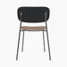 Co Dining Chair, upholstered seat, Black Frame - Logan Flint
