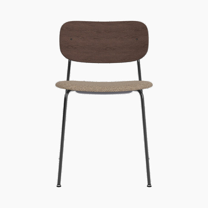 Co Dining Chair, upholstered seat, Black Frame - Logan Flint