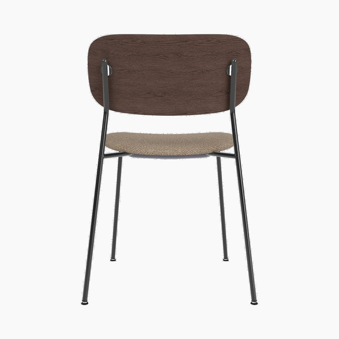 Co Dining Chair, upholstered seat, Black Frame - Logan Flint
