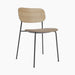 Co Dining Chair, upholstered seat, Black Frame - Logan Flint