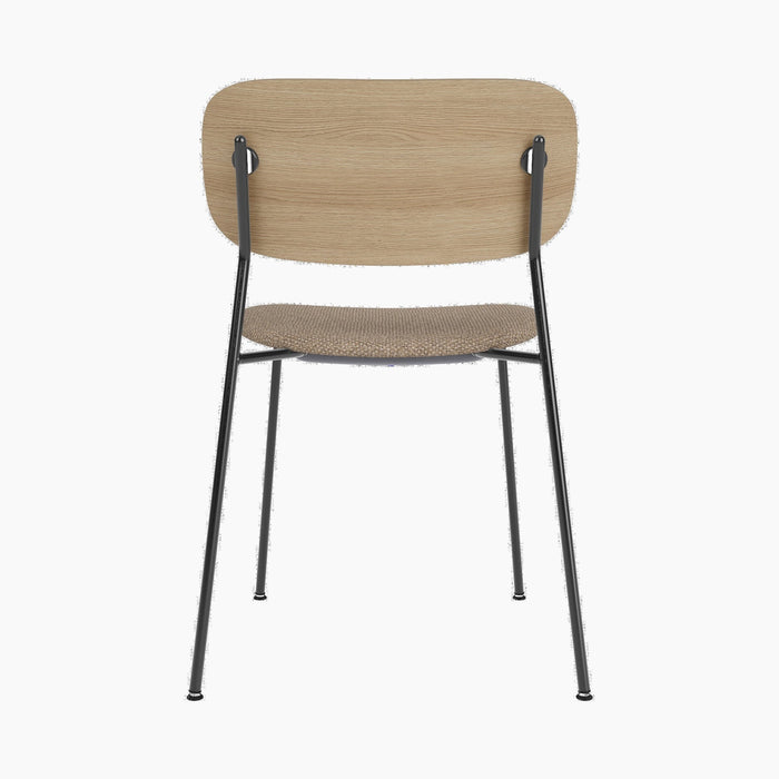 Co Dining Chair, upholstered seat, Black Frame - Logan Flint