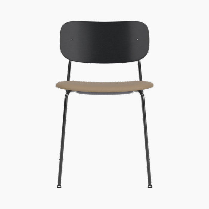 Co Dining Chair, upholstered seat, Black Frame - Sierra 1611