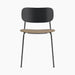 Co Dining Chair, upholstered seat, Black Frame - Sierra 1611
