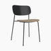 Co Dining Chair, upholstered seat, Black Frame - Sierra 1611