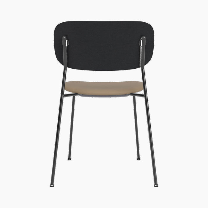 Co Dining Chair, upholstered seat, Black Frame - Sierra 1611