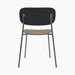 Co Dining Chair, upholstered seat, Black Frame - Sierra 1611