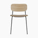 Co Dining Chair, upholstered seat, Black Frame - Sierra 1611