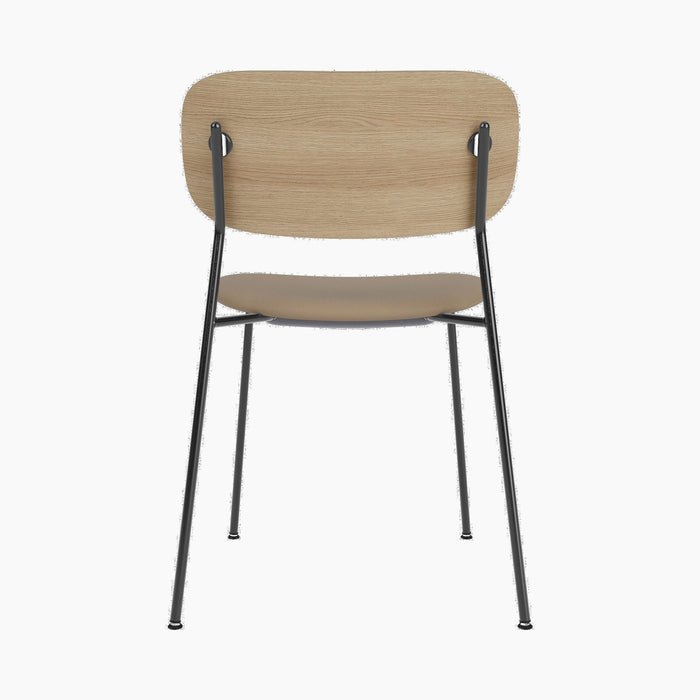 Co Dining Chair, upholstered seat, Black Frame - Sierra 1611