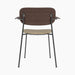 Co Dining Chair, upholstered seat with armrest, Black Frame - Dark Stained Oak | Audo Bouclé 02