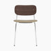 Co Dining Chair, upholstered seat, Chrome - Audo Bouclé 02