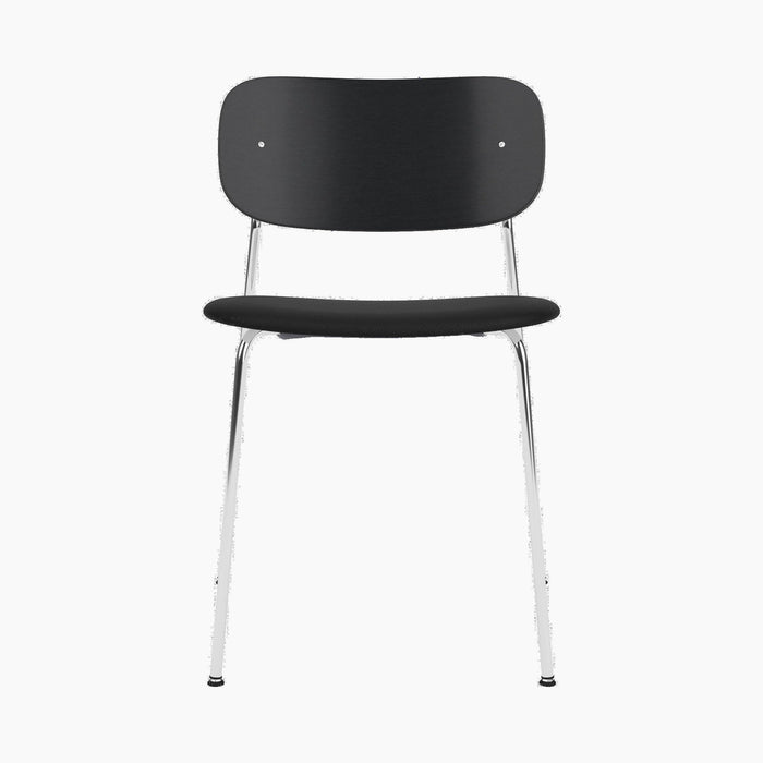 Co Dining Chair, upholstered seat, Chrome - Sierra 1001