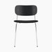 Co Dining Chair, upholstered seat, Chrome - Sierra 1001