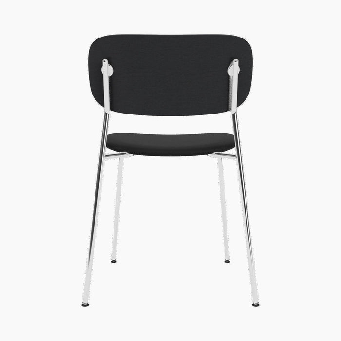 Co Dining Chair, upholstered seat, Chrome - Sierra 1001