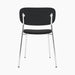 Co Dining Chair, upholstered seat, Chrome - Sierra 1001