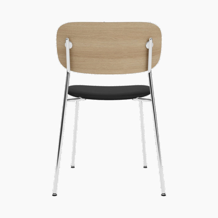Co Dining Chair, upholstered seat, Chrome - Sierra 1001