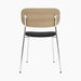 Co Dining Chair, upholstered seat, Chrome - Sierra 1001