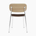 Co Dining Chair, upholstered seat, Chrome - Audo Bouclé 07