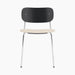 Co Dining Chair, upholstered seat, Chrome - Logan Jasmine