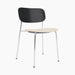 Co Dining Chair, upholstered seat, Chrome - Logan Jasmine