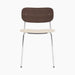 Co Dining Chair, upholstered seat, Chrome - Logan Jasmine