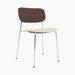 Co Dining Chair, upholstered seat, Chrome - Logan Jasmine