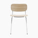 Co Dining Chair, upholstered seat, Chrome - Logan Jasmine