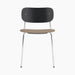Co Dining Chair, upholstered seat, Chrome - Logan Flint