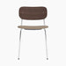 Co Dining Chair, upholstered seat, Chrome - Logan Flint