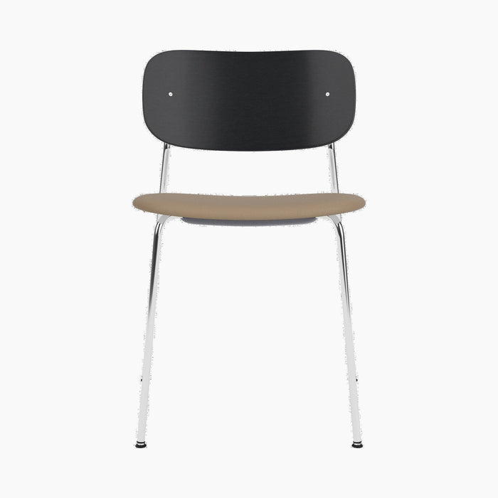 Co Dining Chair, upholstered seat, Chrome - Sierra 1611