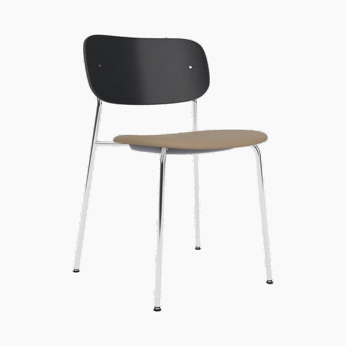 Co Dining Chair, upholstered seat, Chrome - Sierra 1611