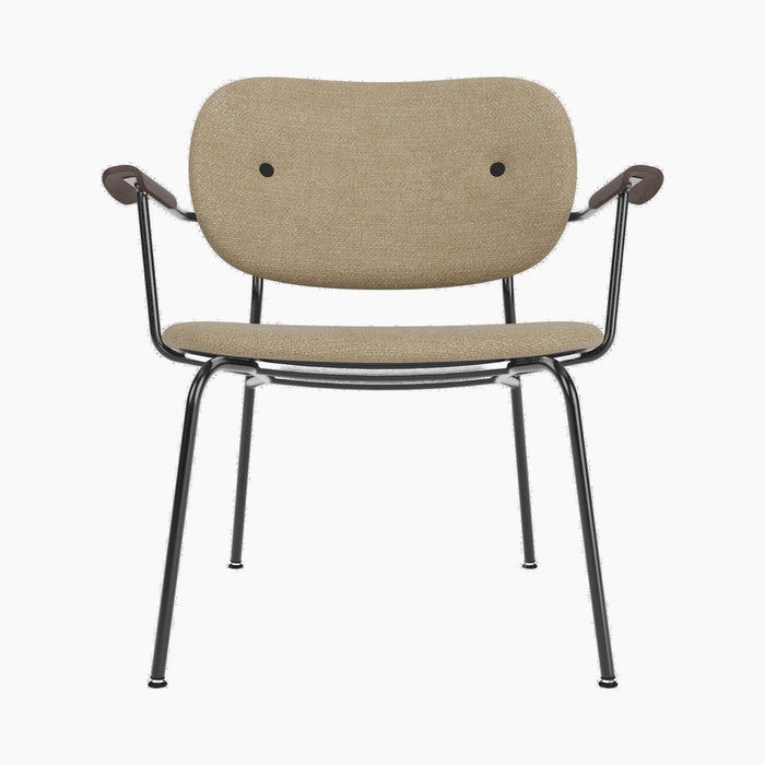 Co Lounge Chair, fully upholstered - Dark Stained Oak | Bouclé 02