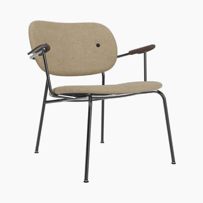 Co Lounge Chair, fully upholstered - Dark Stained Oak | Bouclé 02