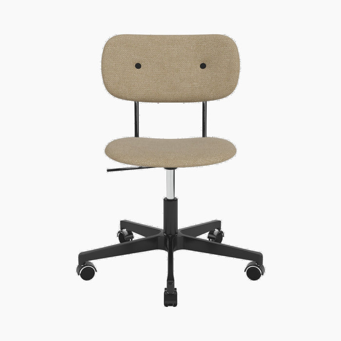 Co Task Chair, Fully Upholstered, Black base - Audo Bouclé 02