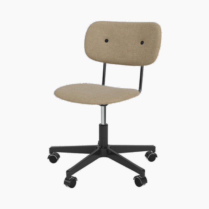 Co Task Chair, Fully Upholstered, Black base - Audo Bouclé 02