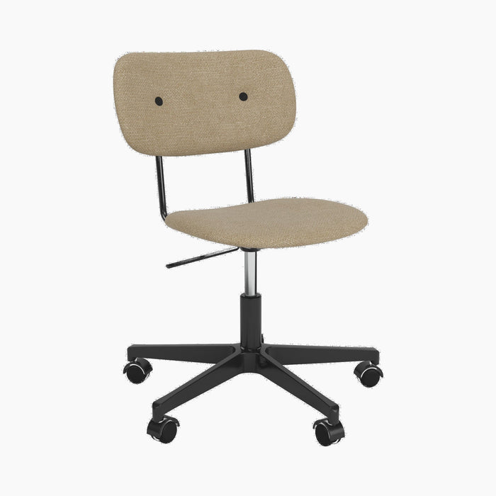 Co Task Chair, Fully Upholstered, Black base - Audo Bouclé 02