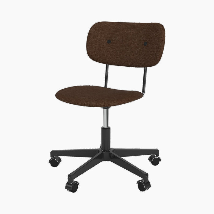Co Task Chair, Fully Upholstered, Black base - Audo Bouclé 07