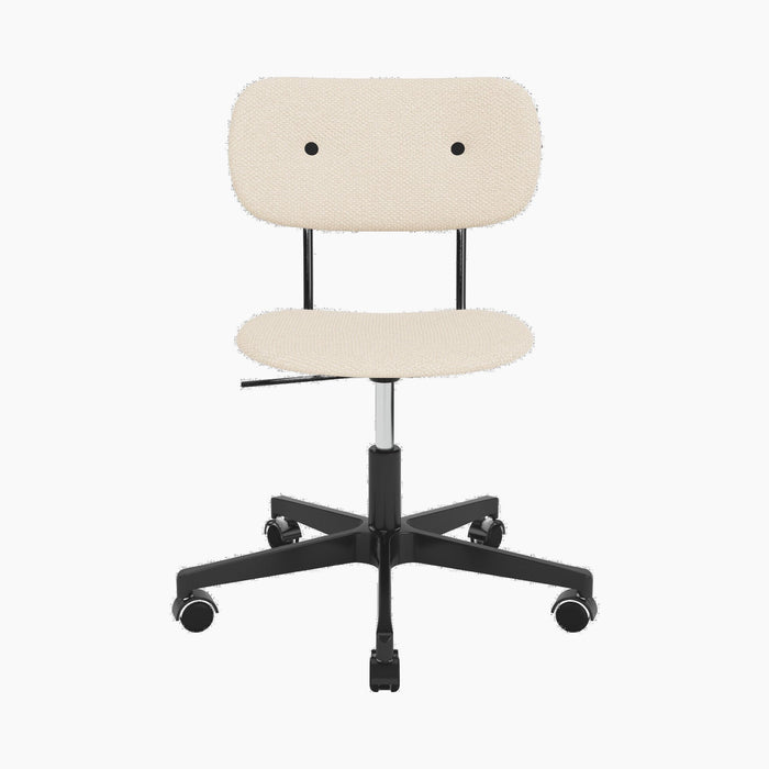 Co Task Chair, Fully Upholstered, Black base - Logan Jasmine