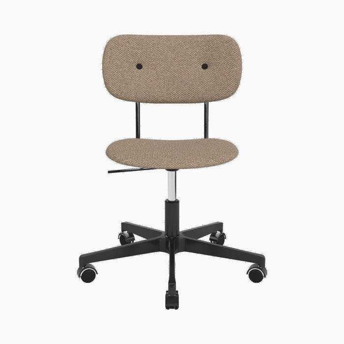 Co Task Chair, Fully Upholstered, Black base - Logan Flint