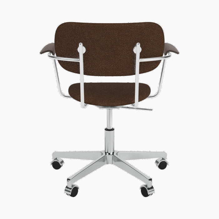 Co Task Chair, Fully Upholstered w/armrest, Aluminium base - Audo Bouclé 07