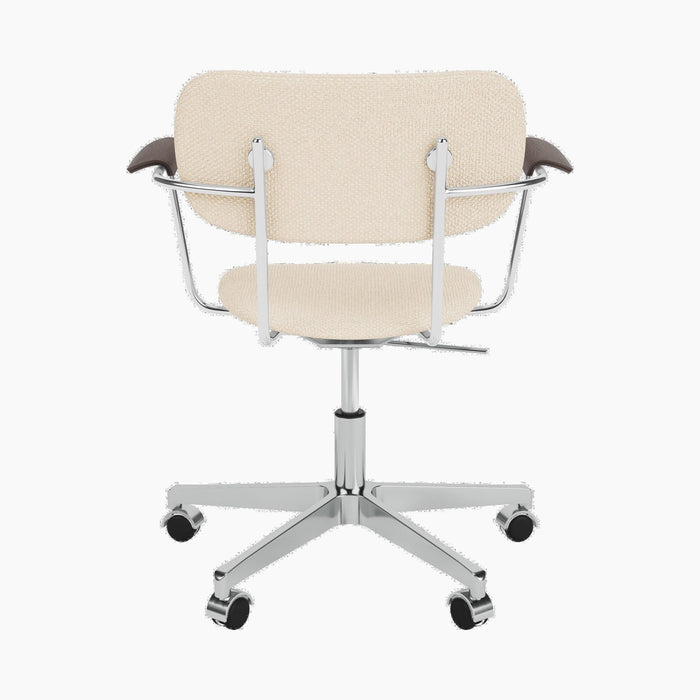 Co Task Chair, Fully Upholstered w/armrest, Aluminium base - Logan Jasmine