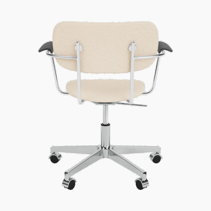 Co Task Chair, Fully Upholstered w/armrest, Aluminium base - Logan Jasmine