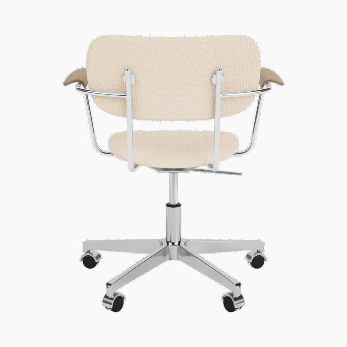 Co Task Chair, Fully Upholstered w/armrest, Aluminium base - Logan Jasmine