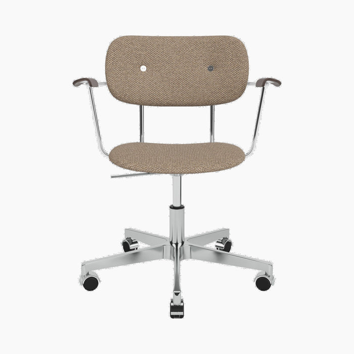 Co Task Chair, Fully Upholstered w/armrest, Aluminium base - Logan Flint