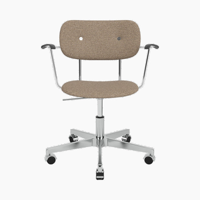Co Task Chair, Fully Upholstered w/armrest, Aluminium base - Logan Flint
