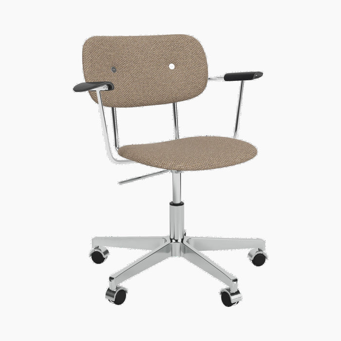 Co Task Chair, Fully Upholstered w/armrest, Aluminium base - Logan Flint