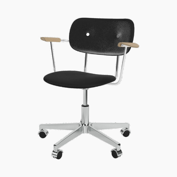 Co Task Chair, Fully Upholstered w/armrest, Aluminium base - Sierra 1001