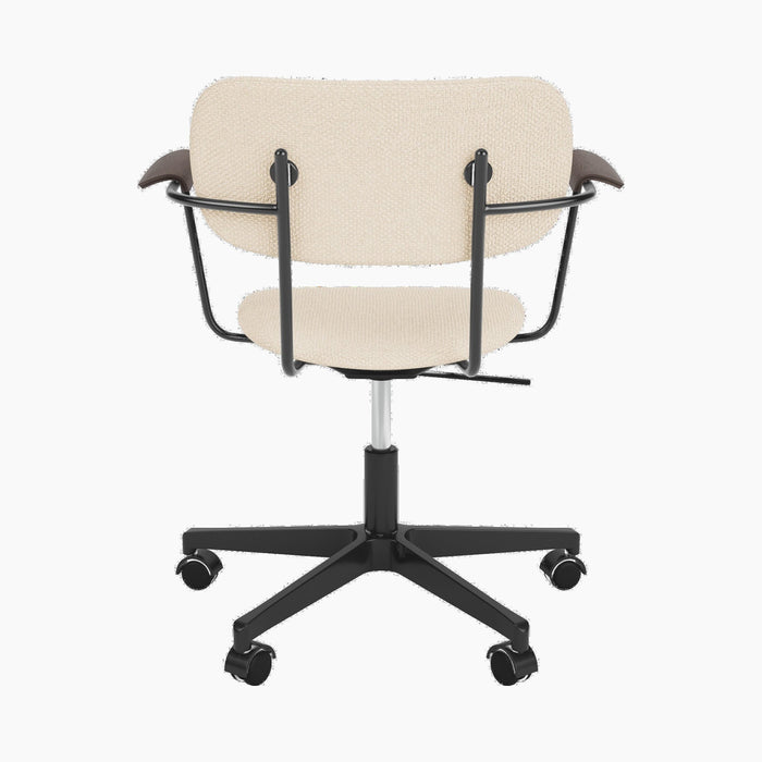 Co Task Chair, Fully Upholstered, w/armrest, Black base - Logan Jasmine